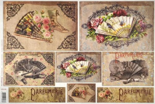 Stamperia Rice Paper 33x49cm - Hand Fans - DFS198