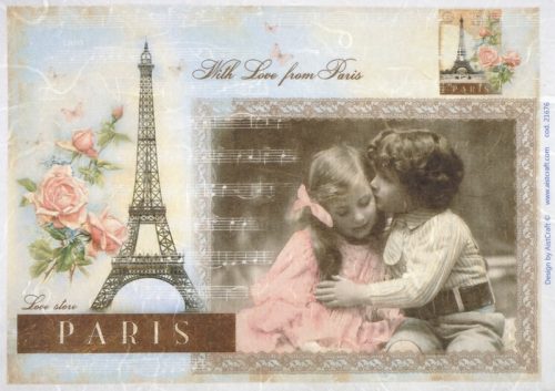 Rice Paper - Paris Eiffel Tower and Children