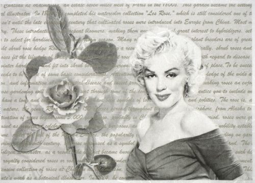Rice Paper - Marilyn Monroe with Rose