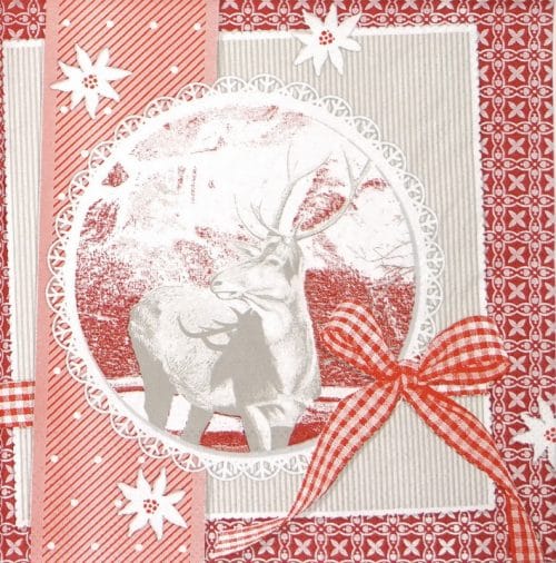 Paper Napkin - Finn Red Patchwork