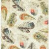 Rice Paper -  Colourful Feather Beige