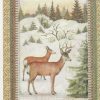 Rice Paper - Winter Botanic reindeer