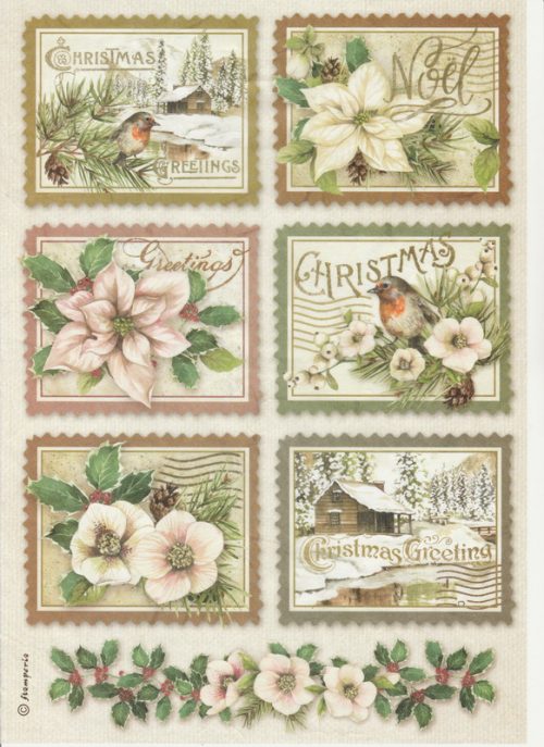Rice Paper - Winter Botanic stamps