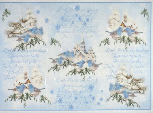 Rice Paper - Winter landscapes blue