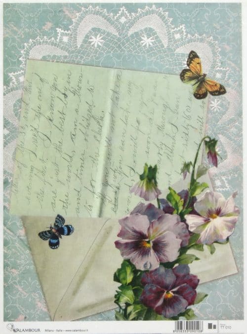 Rice Paper - Letter and Flower