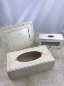 Decoupaged Box White Sett d About Napkinshop UK