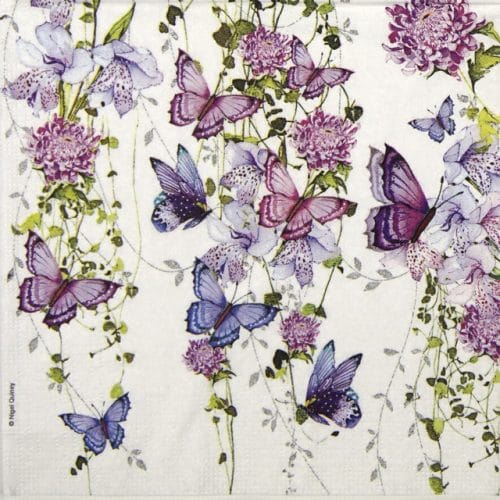 Paper Napkins - Nigel Quiney: Butterfly Splash (20 peices)