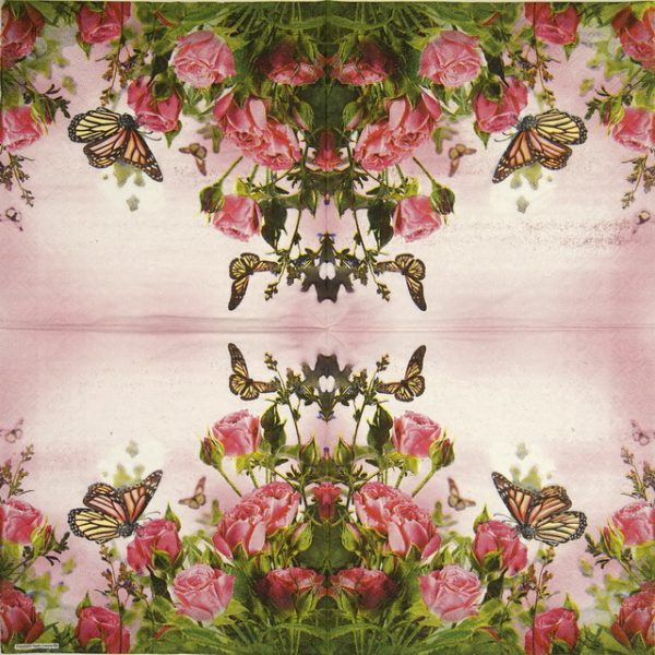 Paper Napkin - Pink Rose Garden 2