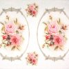 Rice Paper - Roses bouquets in frames 32x45cm