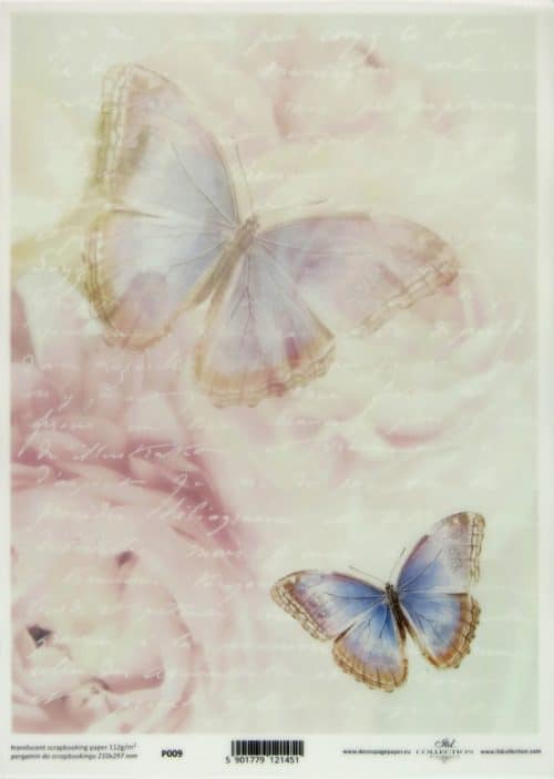 Translucent/Vellum Paper - Blue Butterflies