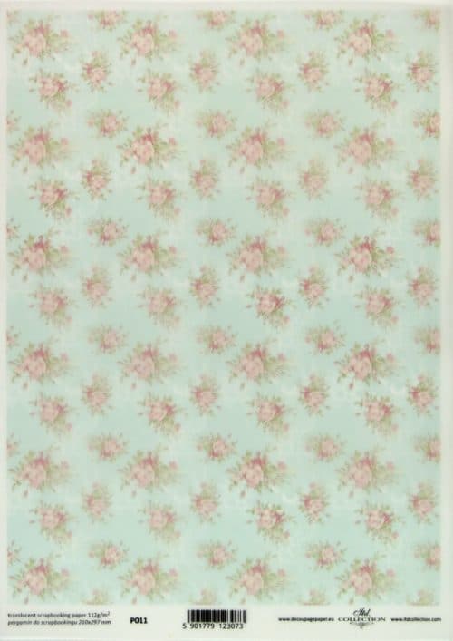 Translucent/Vellum Paper - Shabby Roses