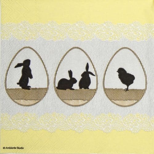 Lunch Napkins (20) - Easter shadows yellow