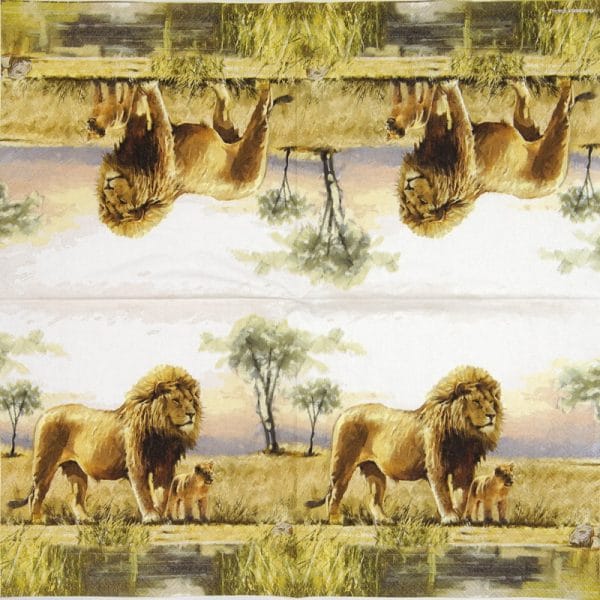 Paper Napkin - Lions - Image 2