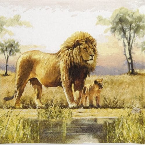 Lunch Napkins (20) - Lions