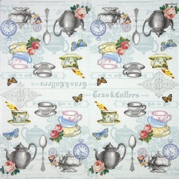 Lunch Napkins (20) - Tea mix blue