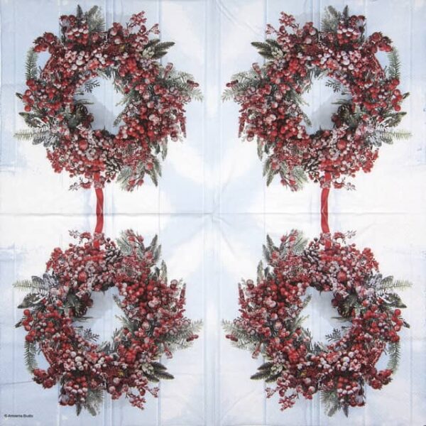 Cocktail Napkin - Frozen Wreath - Image 2