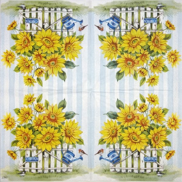 Paper Napkin Sunflowers Garden Napkin Shop