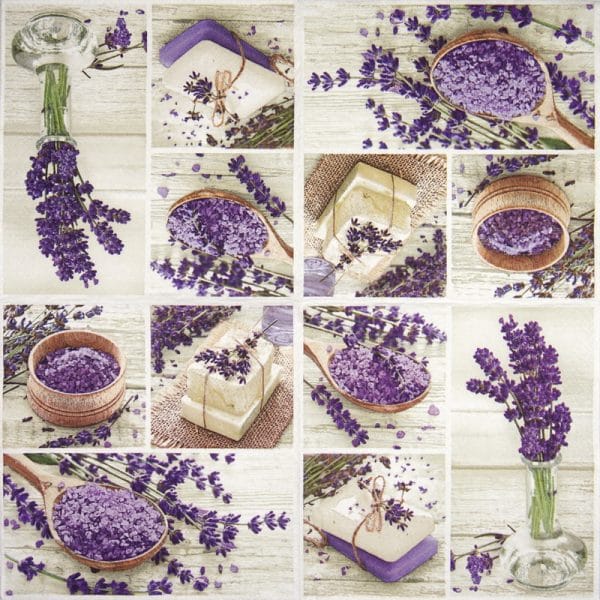 Paper Napkin - Lavender Spa Squares - Image 2