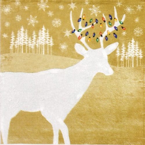 Paper Napkin - Woodland Deer gold