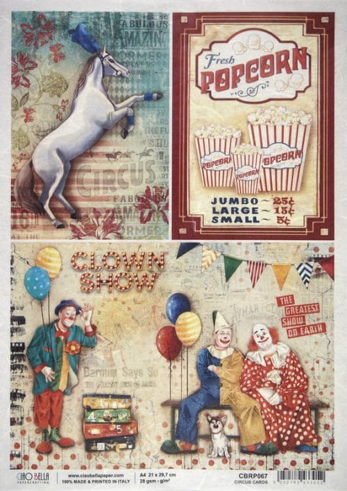 Rice Paper - Circus cards (22 x 32cm)