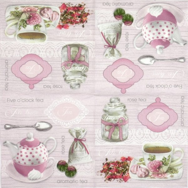 Paper Napkin - Pink Rose Tea