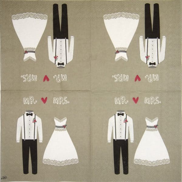 Lunch Napkins (20) - Mrs. & Mrs. linen