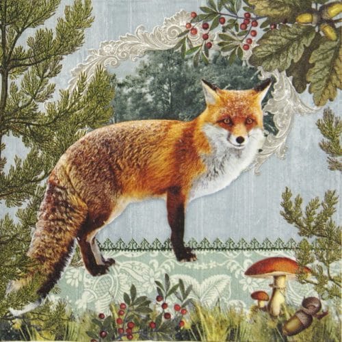 Paper Napkin - Fox Portrait