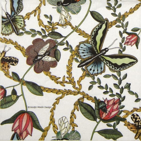 Lunch Napkins (20) - Nadja Wedin: Bugs & Butterflies