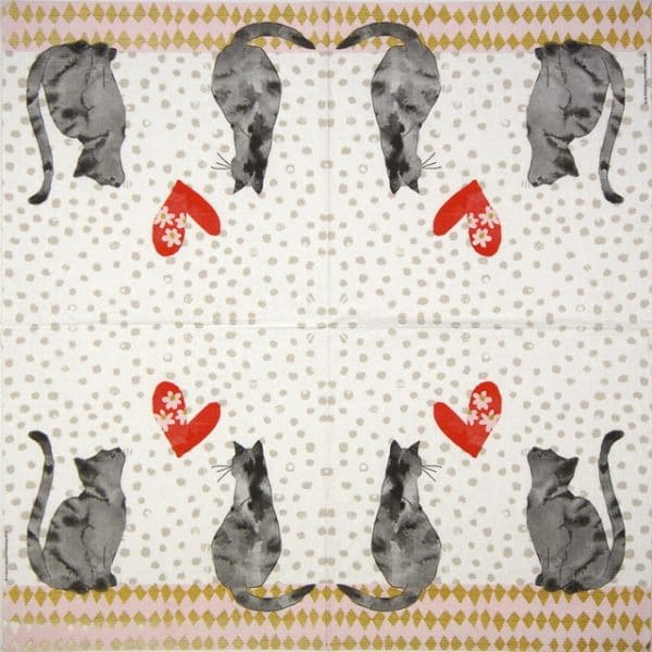 Paper Napkin - Carson Higham: Cats in love