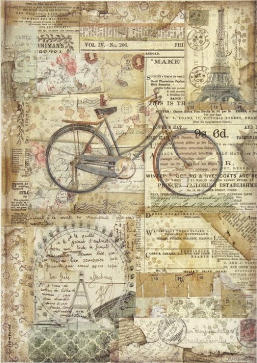 Rice Paper for Decoupage - Bicycle - DFSA4458 - Stamperia