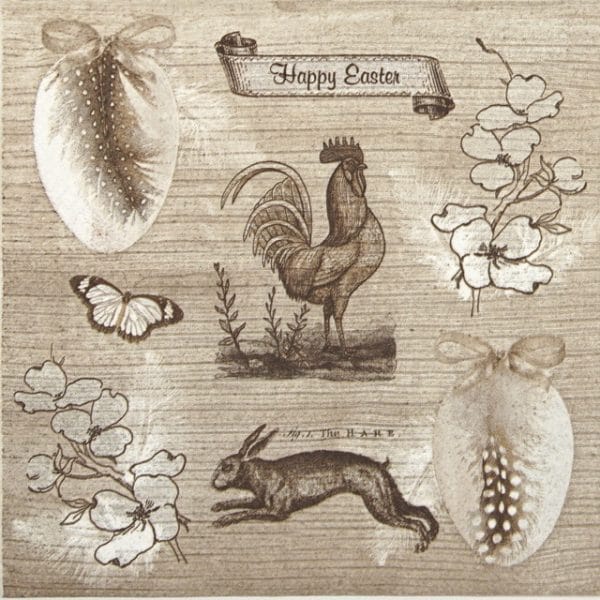 Lunch Napkins (20) - Vintage Happy Easter