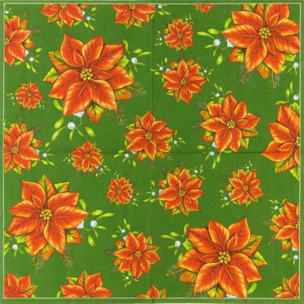 Paper Napkin - Poinsettia_Daisy_sdgw000302