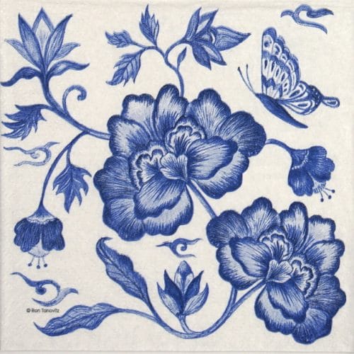 Paper Napkin - Ron Tanovitc: Prince's Peony