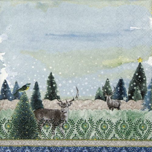 Lunch Napkins (20) - Deer Winter Scene