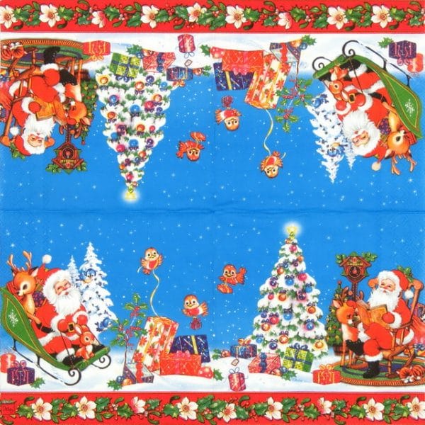 Lunch Napkins (20) - Christmas Santa - Image 2