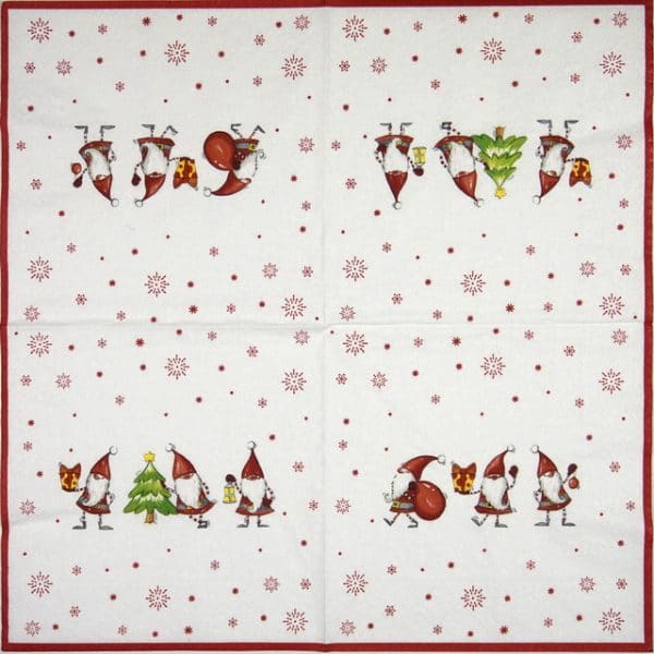 Lunch Napkins (20) - Christmas Gnomes