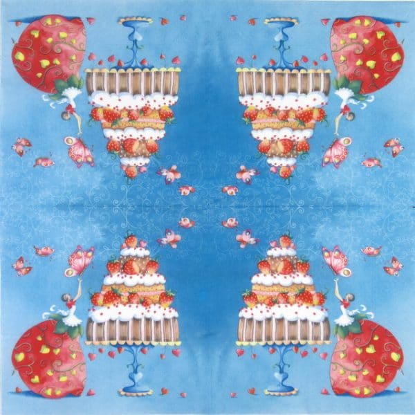 Paper Napkin - Strawberry Cake - Image 2