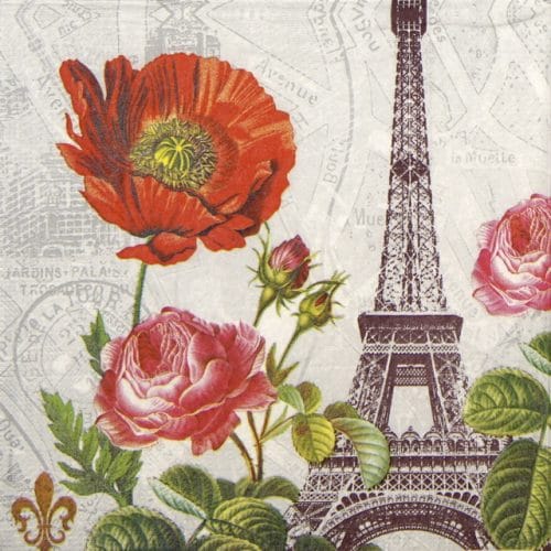 Paper Napkin - Adriana Sanmartin: La Tour Eiffel