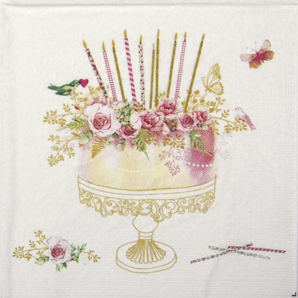 Lunch Napkins (20) - Nigel Quiney: Birthday Cake