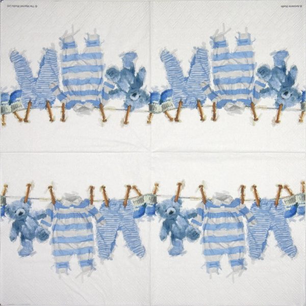 Cocktail Napkins (20) - Baby Boy Clothes Blue