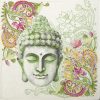 Lunch Napkins (20) - Buddha Head green