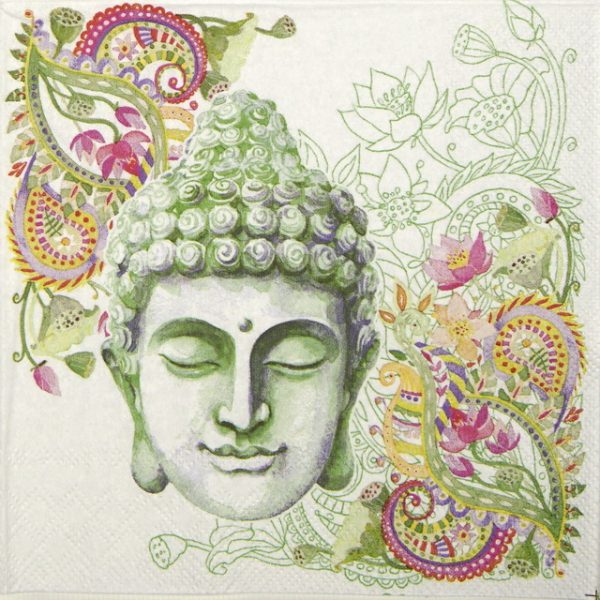 Lunch Napkins (20) - Buddha Head green