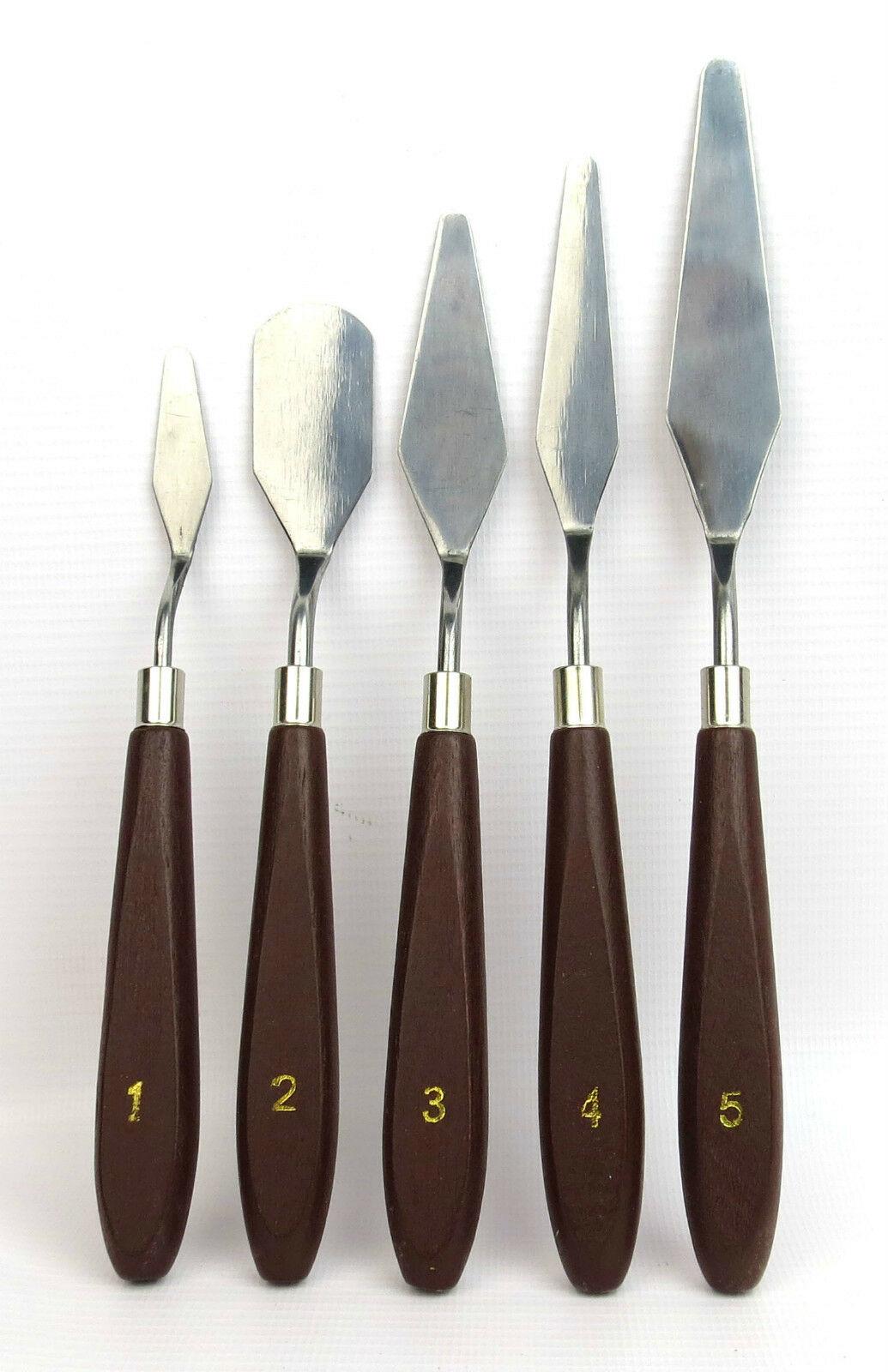 5pcs Professional Steel Artist Oil Painting Palette Knife Spatula For Art  Paint