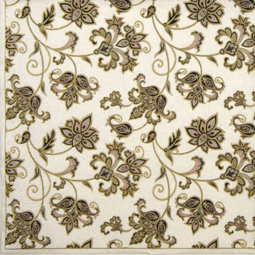 Lunch Napkins (20) - Floral Oriental Background