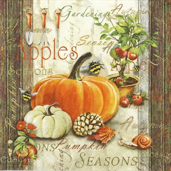 Paper Napkin - Autumn Gardening