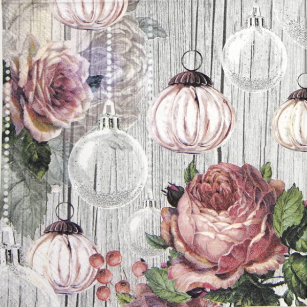 Paper Napkin - Roses and Baubles