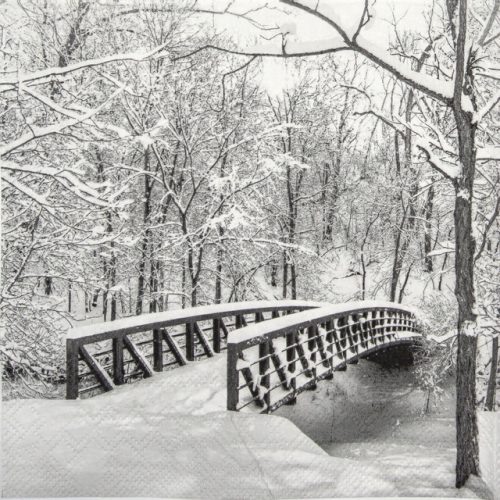 Paper Napkin Snowy Bridge Ambiente 33314785