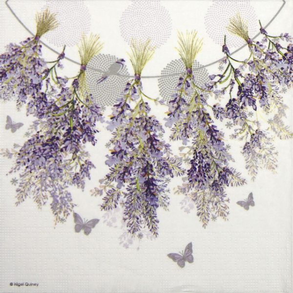 Lunch Napkins (20) - Nigel Quiney: Hanging Lavender