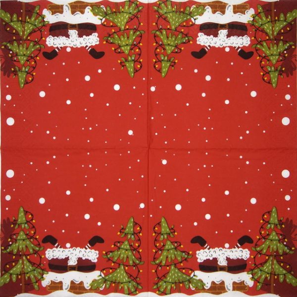 Paper Napkin - Mood of Santas