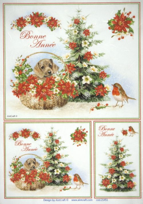 Rice Paper - Christmas Dog